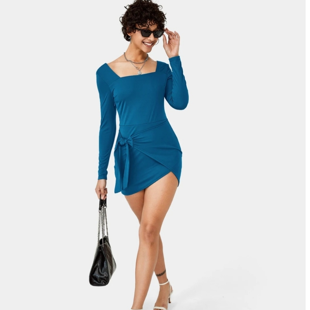 Long sleeve mini dress
